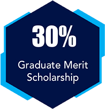 30% Graduate Merit Scholarship