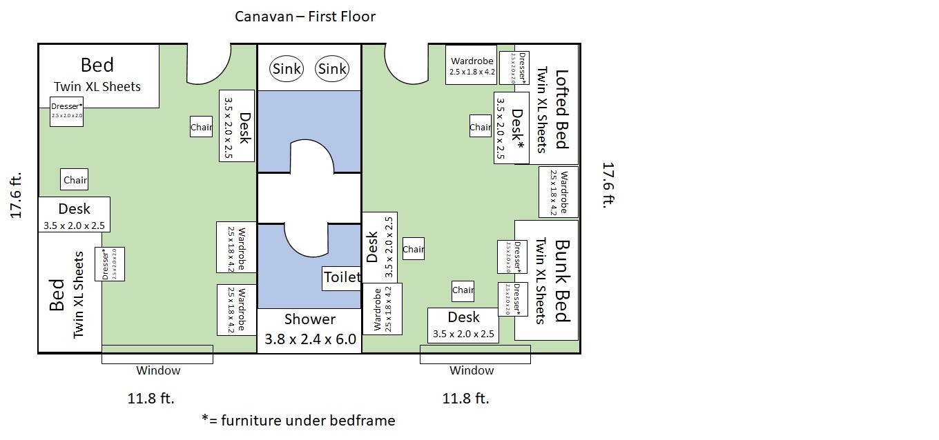 Canavan Hall 1st Floor Blueprint