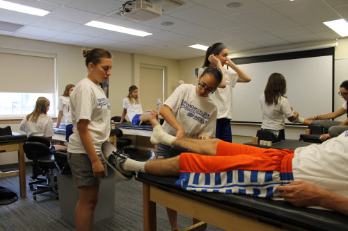 Athletic training students in the classroom