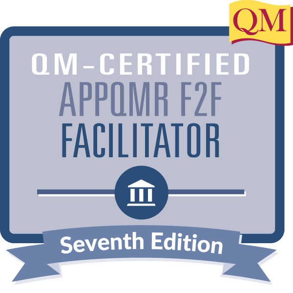 QM APPQMR F2F Facilitator