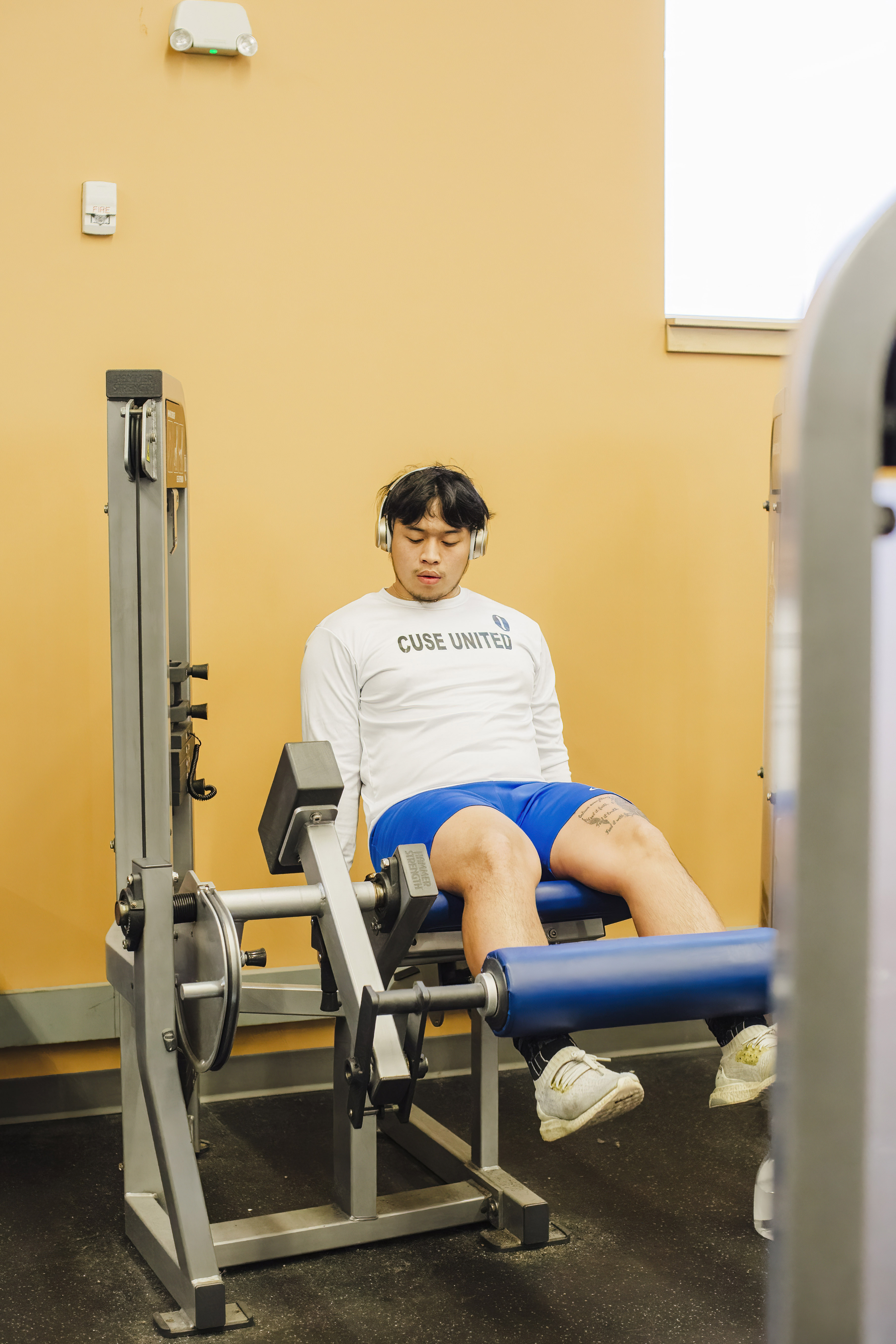 Student using workout facilities