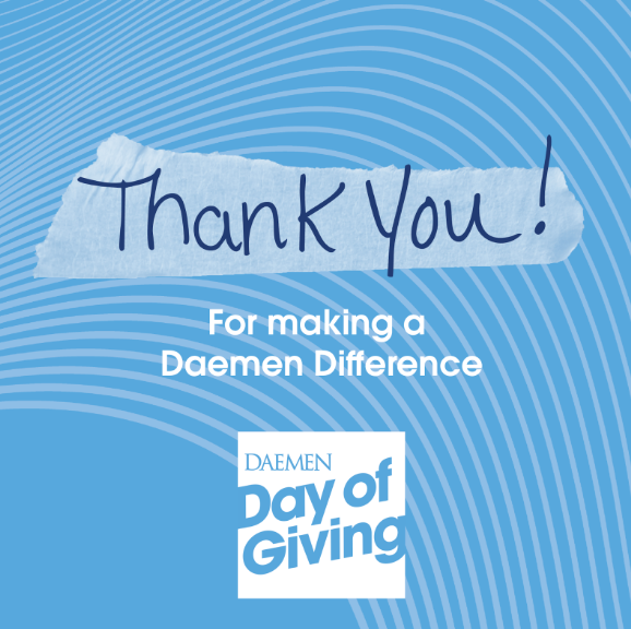 Daemen Day of Giving Thank you message