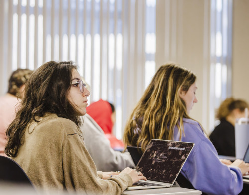 students listening in class