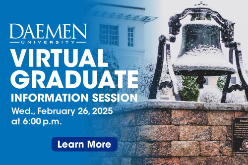 A graphic image promoting the Virtual Graduate Information Session. 